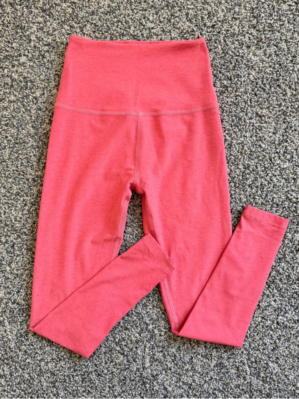 Beyond Yoga High Waisted 7/8 Spacedye Buttery Soft Leggings in Hot Pink